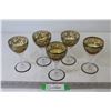 Image 1 : (5) Hand Blown Twist Stem Liquor Glasses