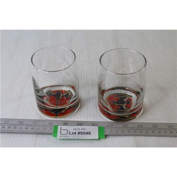 (2) Bacardi Rum Glasses