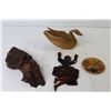Image 6 : (4) Carved Wood Items