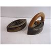 Image 3 : (2) Vintage Sad Irons- One is missing handle