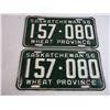 Image 2 : Pair of 1956 Saskatchewan License Plates