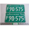 Image 1 : Pair of 1969 Saskatchewan Farm License Plates