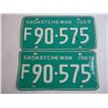 Image 2 : Pair of 1969 Saskatchewan Farm License Plates