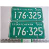 Image 1 : Pair of 1969 Saskatchewan License Plates
