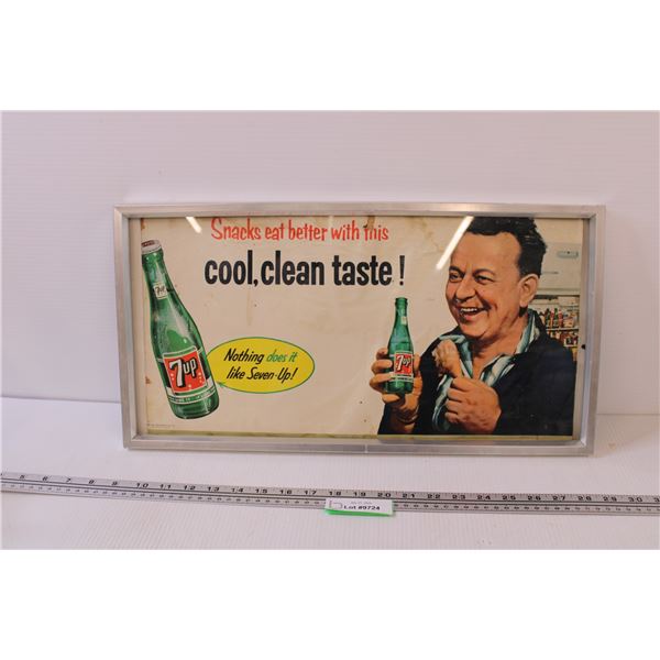 Framed 7Up Advertisement - 20.5 x 11