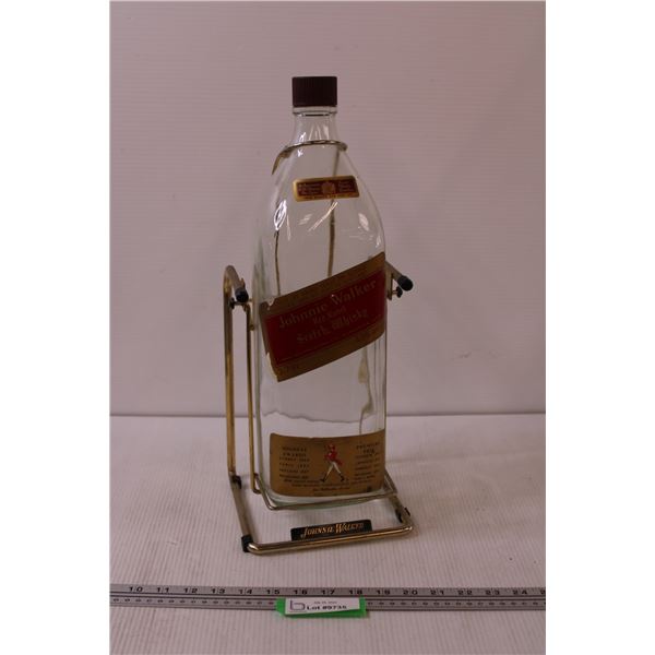 Bottle of Johnny Walker on Pour Stand