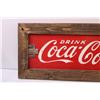 Image 2 : Wood Framed Vintage Coca Cola Sign - 29 x 13.5