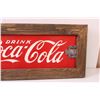 Image 3 : Wood Framed Vintage Coca Cola Sign - 29 x 13.5