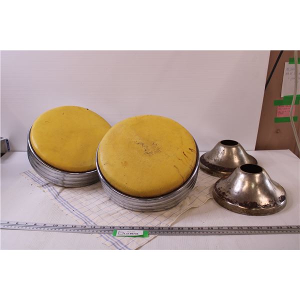 (2 X the Bid Price) (2) Vintage Bar Stool Tops