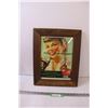 Image 1 : Wood Framed Coca Cola Advertisement - 15 x 19
