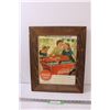 Image 1 : Wood Framed Coca Cola Advertisement - 15 x 20