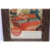Image 3 : Wood Framed Coca Cola Advertisement - 15 x 20