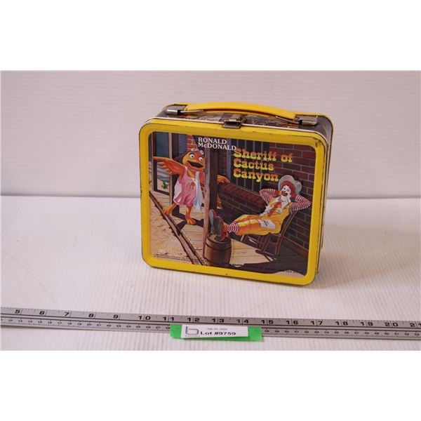 1982 Aladdin Tin Lunch Kit - Sheriff Ronald McDonald