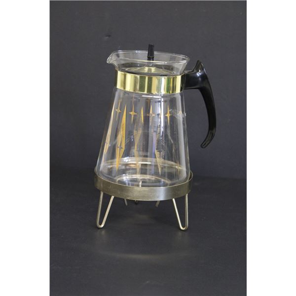 Pyrex MCM Coffee Urn on Stand