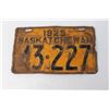 Image 2 : 1929 Saskatchewan License Plate