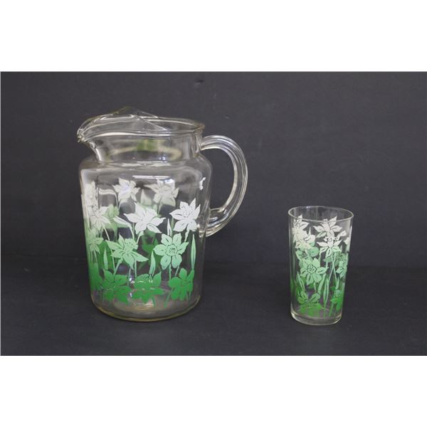 MCM Lemonade Pitcher and Matching Tumbler - No Chips