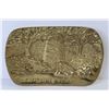 Image 2 : Vintage Heavy Brass Tray "Zimbabwe Ruins"