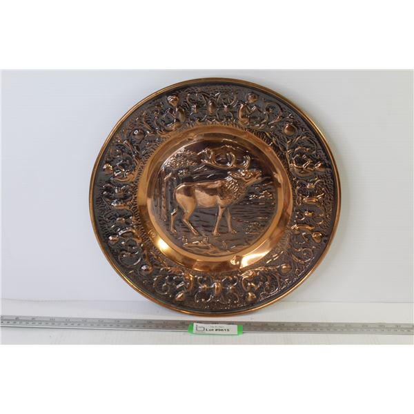 1967 - 14 1/2" Embossed Copper Display Tray