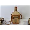 Image 3 : Tequila Supremo Leather Wrapped Bottle - (6) Signed Studio Pottery Espresso Mugs