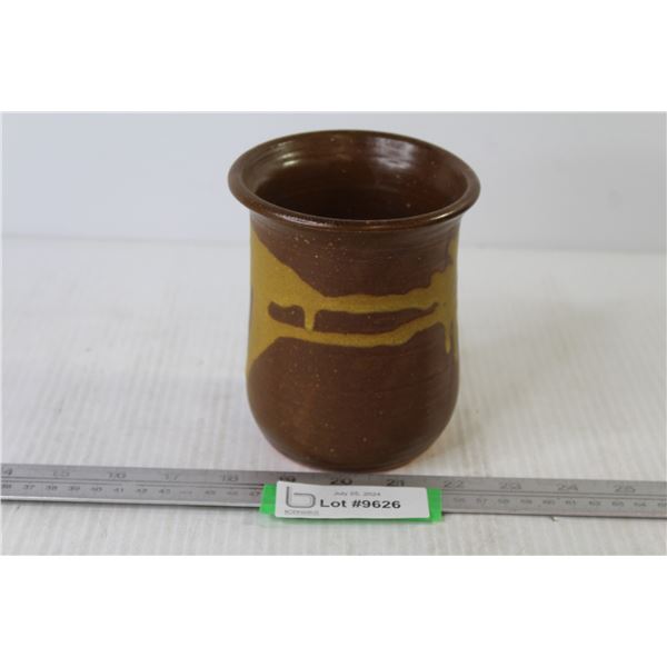 Slip Decorated Studio Pottery Vase