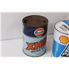 Image 3 : (3) Motor Oil Tins - Shell & Gulf