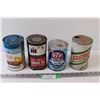 Image 1 : (3) Motor Oil Tins (Castrol, International, Motomaster) & STP Radiator Treatment (Full)