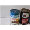 Image 2 : (3) Motor Oil Tins (Castrol, International, Motomaster) & STP Radiator Treatment (Full)