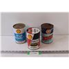 Image 1 : (3) Motor Oil Tins: Shell, Gulf