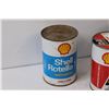 Image 3 : (3) Motor Oil Tins: Shell, Gulf