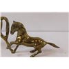 Image 2 : (2) Metal Horse Figurines - 7" & 3" Tall