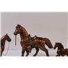 Image 2 : (3) Metal Horse Figurines - 7" & 6" & 4" Tall - Some Damage, Missing Leg