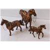 Image 6 : (3) Metal Horse Figurines - 7" & 6" & 4" Tall - Some Damage, Missing Leg