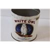Image 2 : White Owl Tobacco Tin (No Lid) - 5.5" x 5"