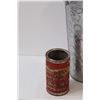 Image 2 : Baking Powder Tin, Copenhagen Tobacco Tin, Metal Vase - 12" Tall