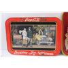 Image 2 : (2) Coca Cola Metal Serving Trays - 17" x 12" & 15" x 11"