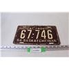 Image 1 : Saskatchewan License Plate 1954