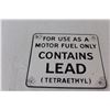 Image 3 : Lead Fuel Sign - 7" x 6"