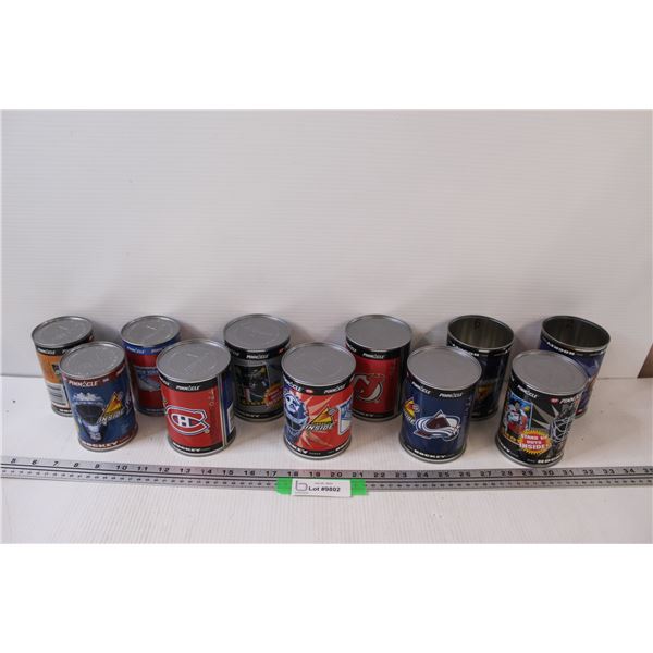 (11) NHL Hockey Card Tins - Some Empty, Some Un-Opened)