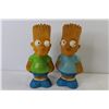 Image 4 : (2) Rubber Bart Simpson Banks (one bottom plug missing)