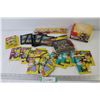Image 1 : (15) The Simpsons Booster Pack Cards - (11) The Simpsons Sticker Packs - Simpsons Rackz Memo Pad - S