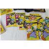 Image 6 : (15) The Simpsons Booster Pack Cards - (11) The Simpsons Sticker Packs - Simpsons Rackz Memo Pad - S