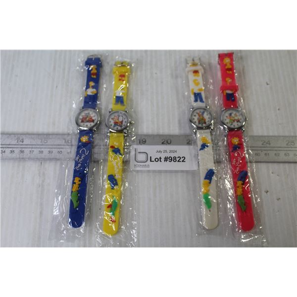 (4) Simpsons Watches (NIB - not running)