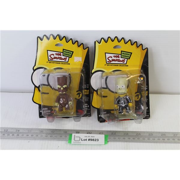 (2) The Simpsons - Bart Key Chains - Mania Series