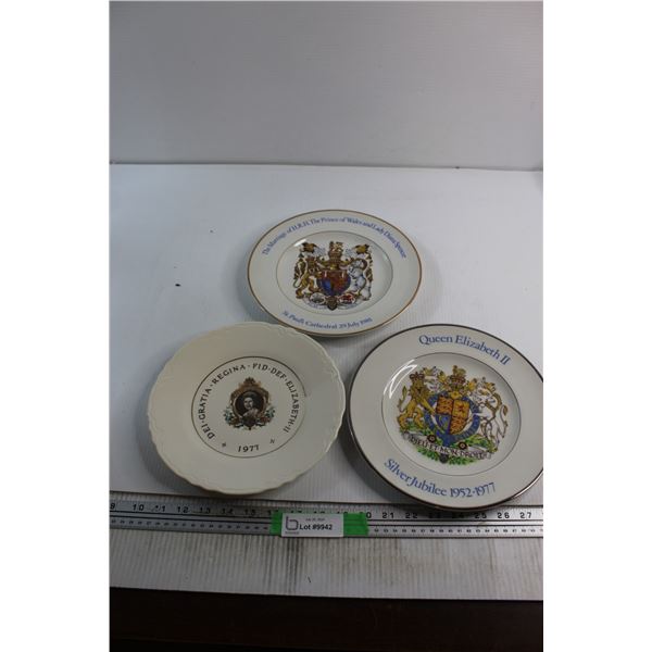 (3) Royal Commemorative Plates