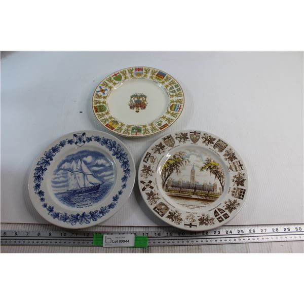 (3) Canadian Decorative Plates