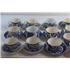 Image 2 : (11) Flow Blue Tea Cup and Saucer Sets Plus (3) Cups