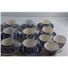 Image 3 : (11) Flow Blue Tea Cup and Saucer Sets Plus (3) Cups