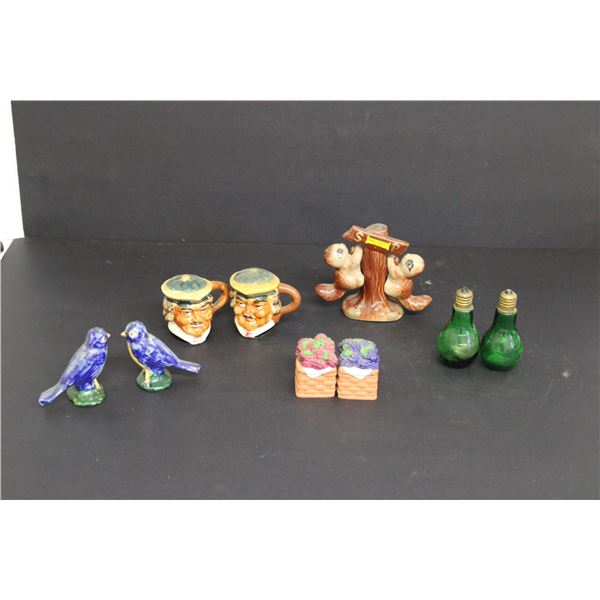 (5) Sets of Salt and Pepper Shakers