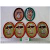 Image 1 : (6) Vintage Small Coca Cola Trays- 6" in size, (4) are same