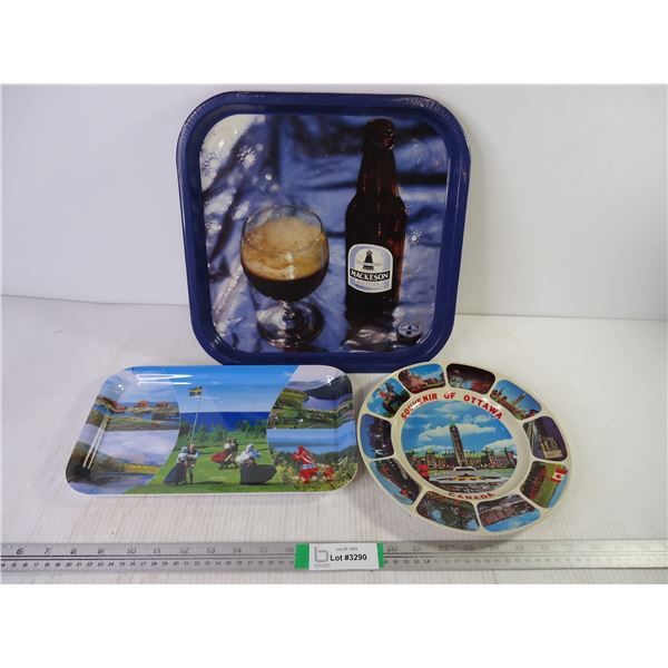 (3) Souvenir Trays